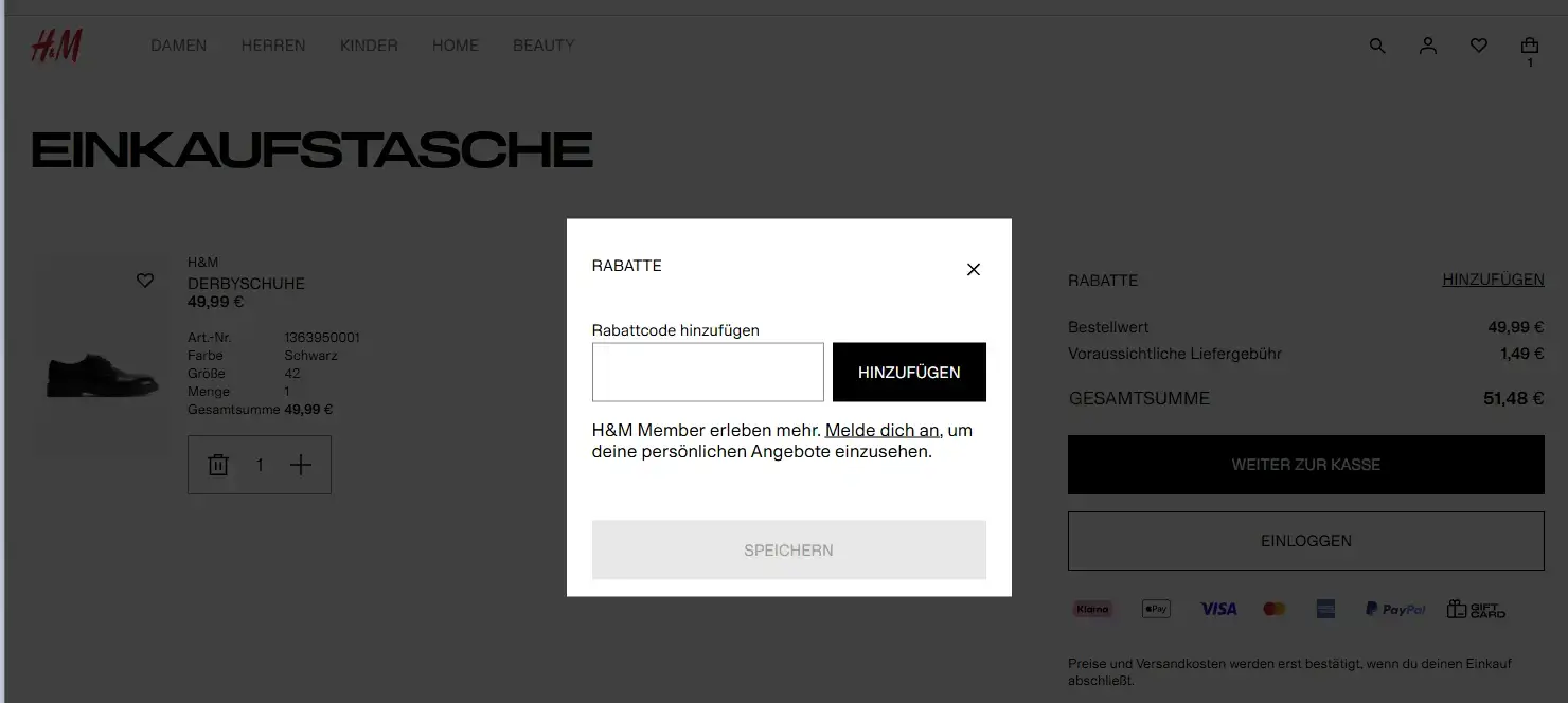 So könnt ihr euren H&M Gutschein Schritt für Schritt einlösen