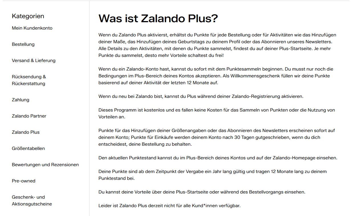 Vorteile von Zalando Plus nutzen